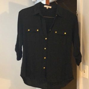 Ellen Tracy dress shirt black size large